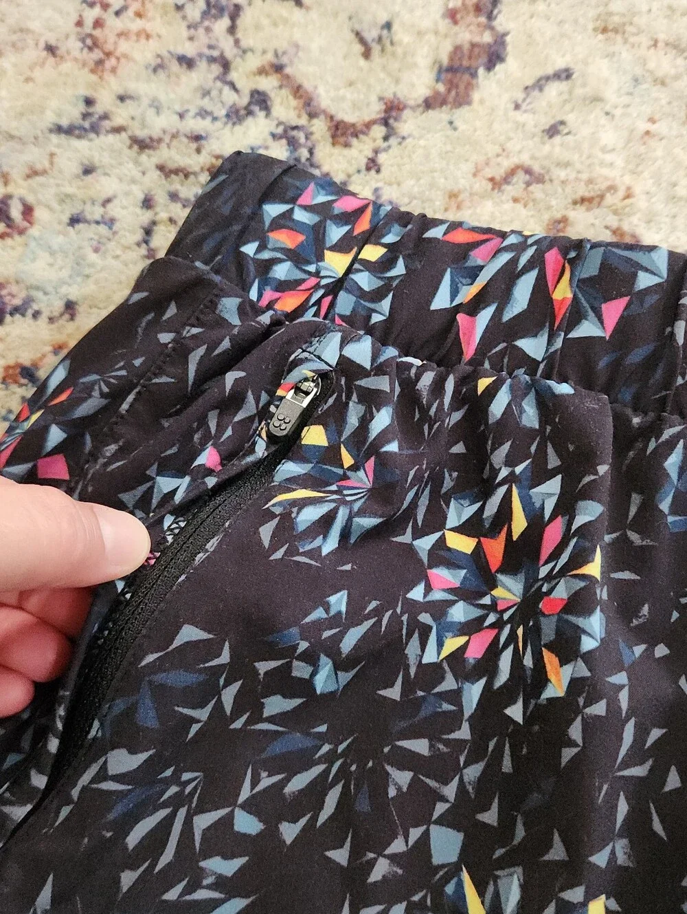 Sweaty Betty Running Shorts Black Kaleidescope Womens Size Medium